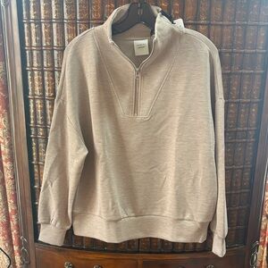 Varley beige Half-Zip Sweatshirt